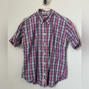 Ben Sherman vintage ladies button down oxford plaid shirt
